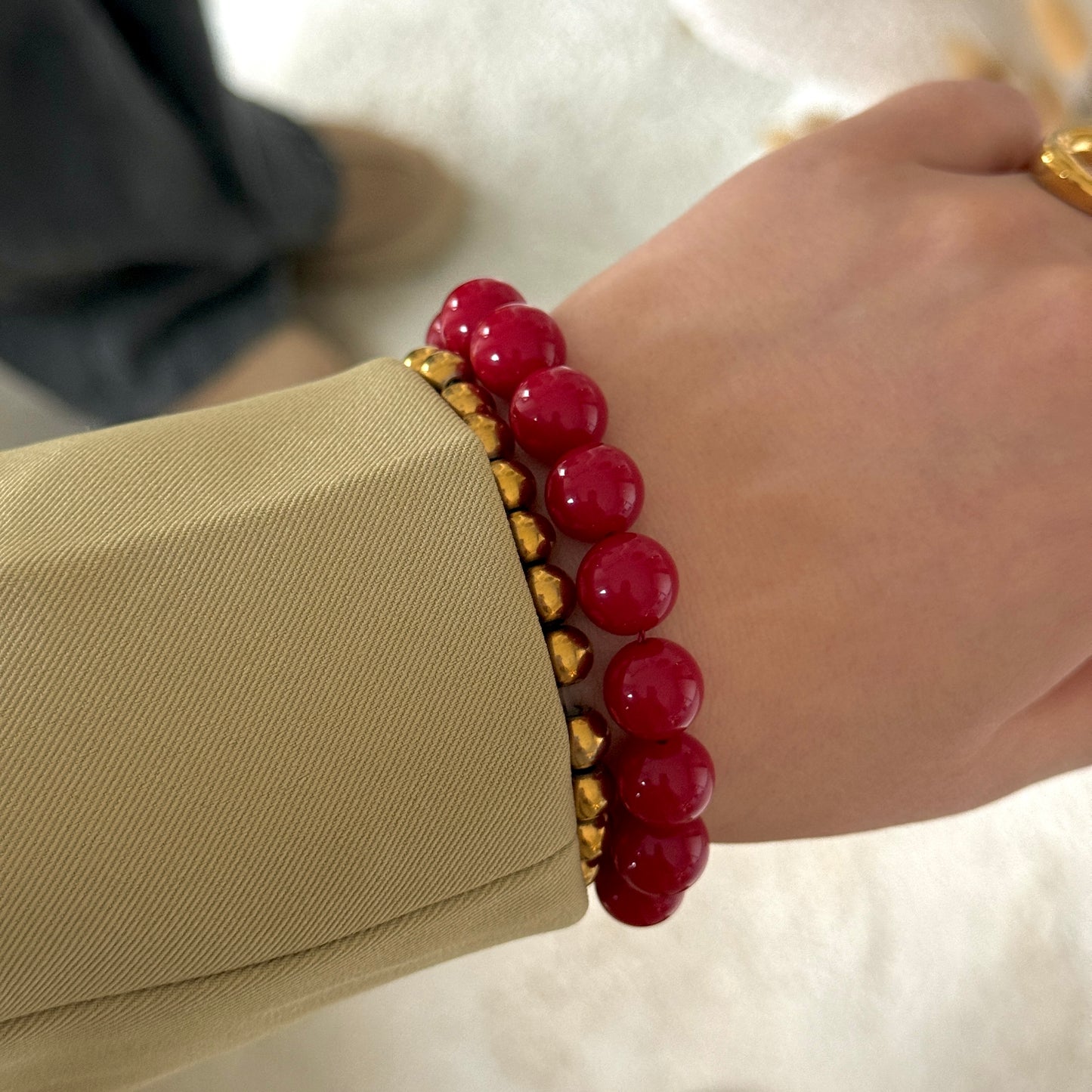 Bonnie Armband Burgundy