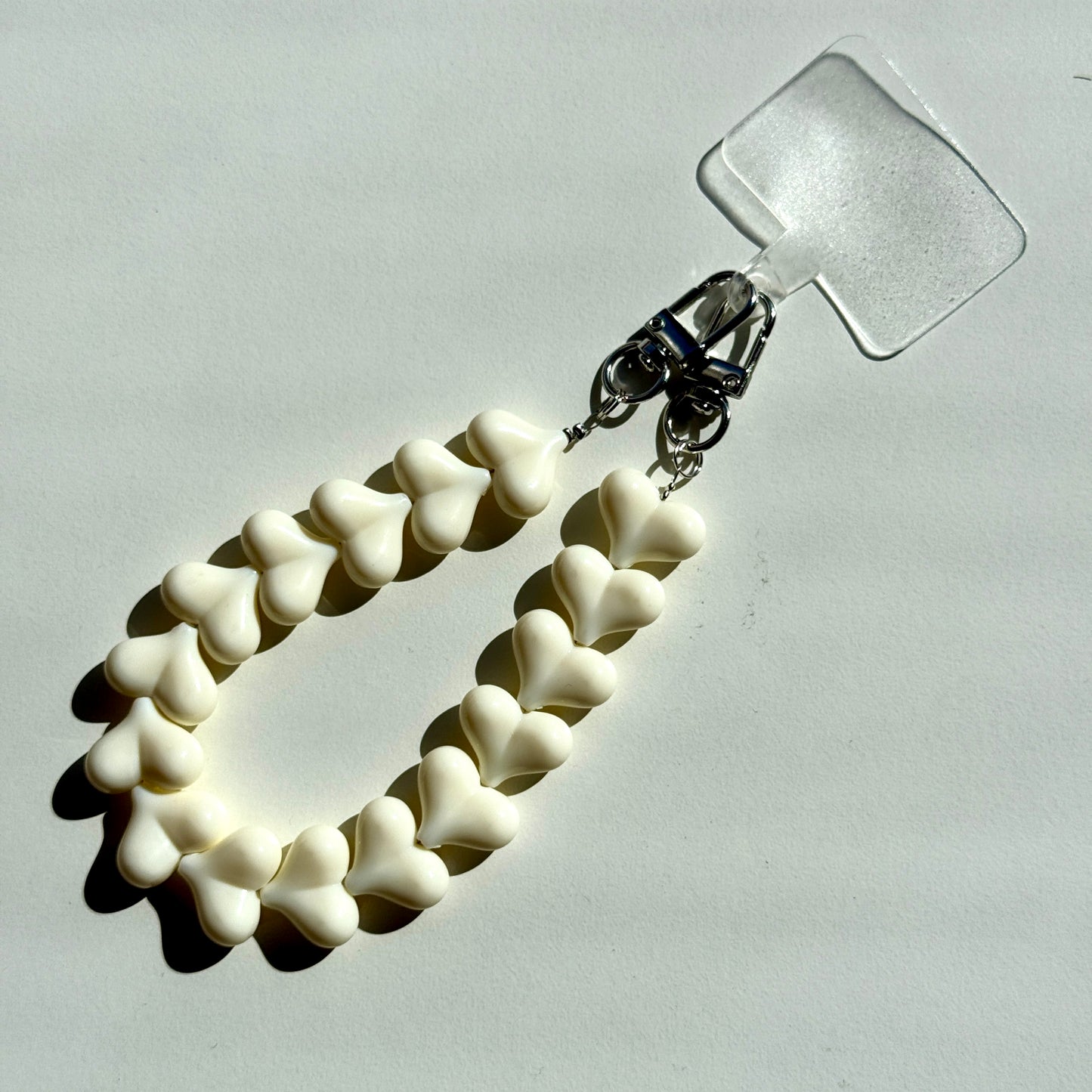 Hartjes Telefoonkoord Off White - Zilver