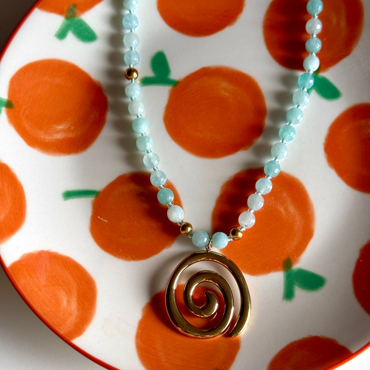 Swirl Ketting Blauw