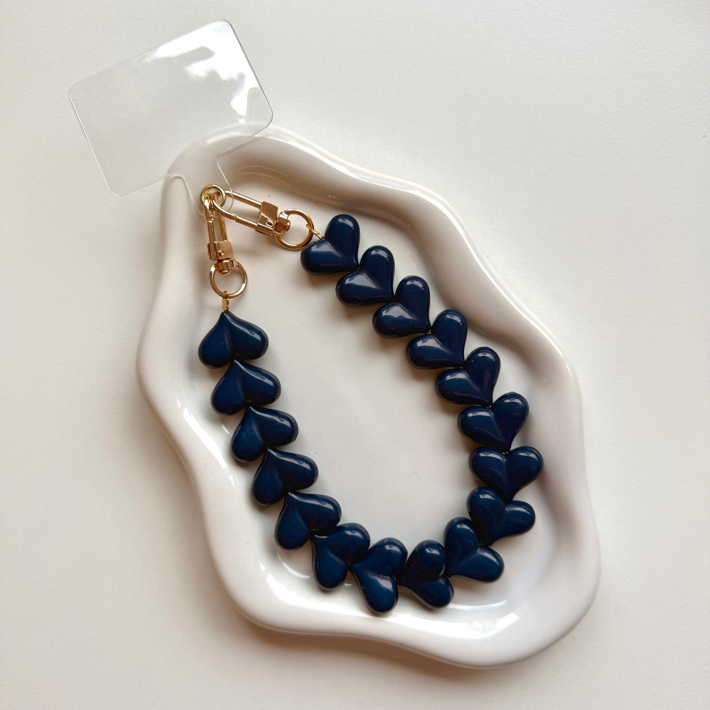 Hartjes Telefoonkoord Dark Blue - Goud