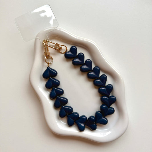 Hartjes Telefoonkoord Dark Blue - Goud