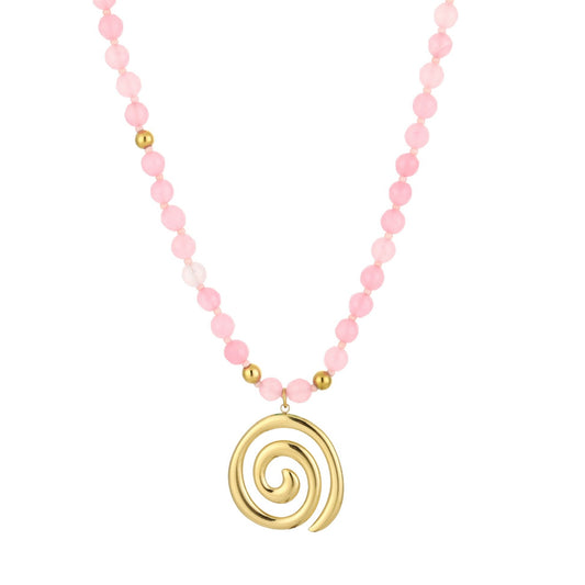 Swirl Ketting Roze