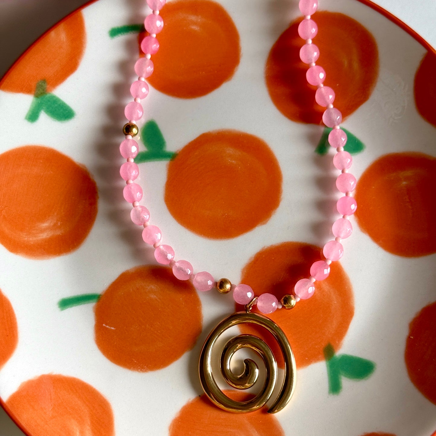 Swirl Ketting Roze