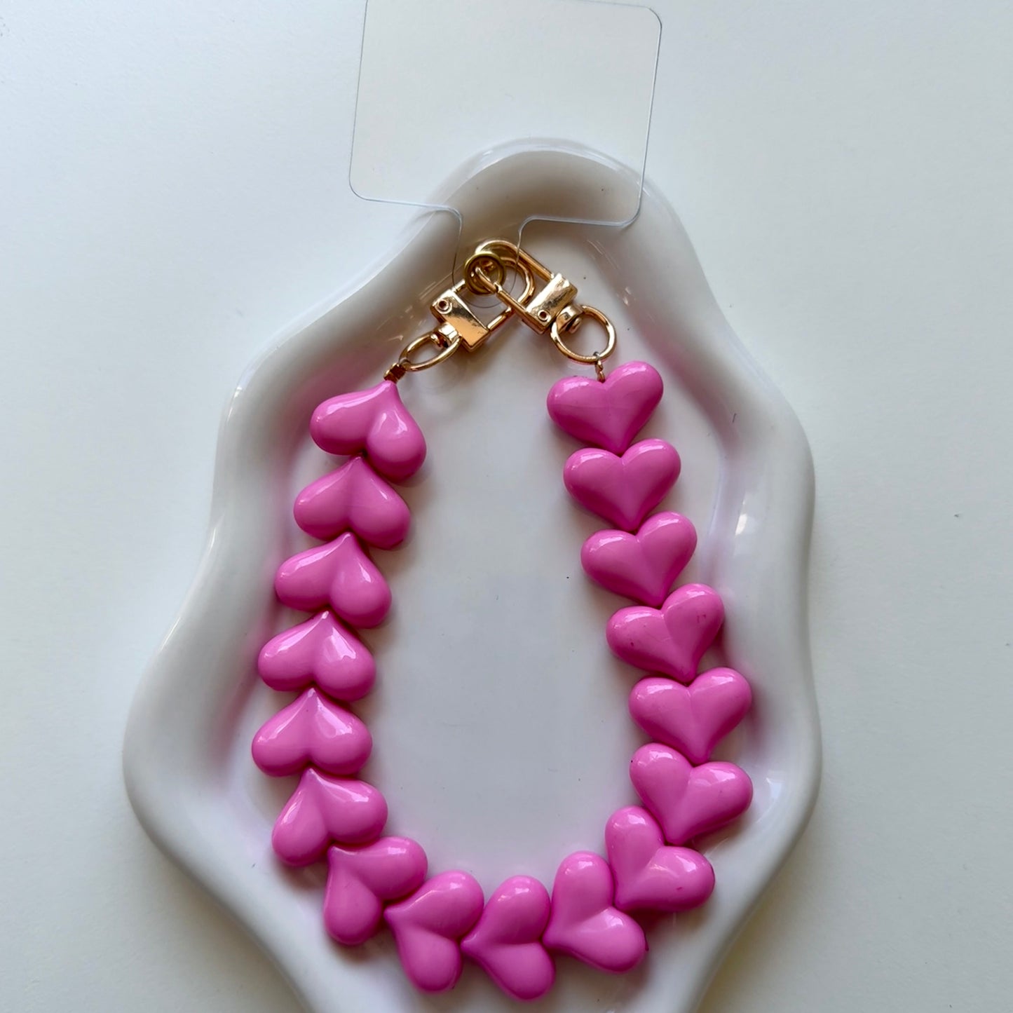 Hartjes Telefoonkoort Roze - Goud