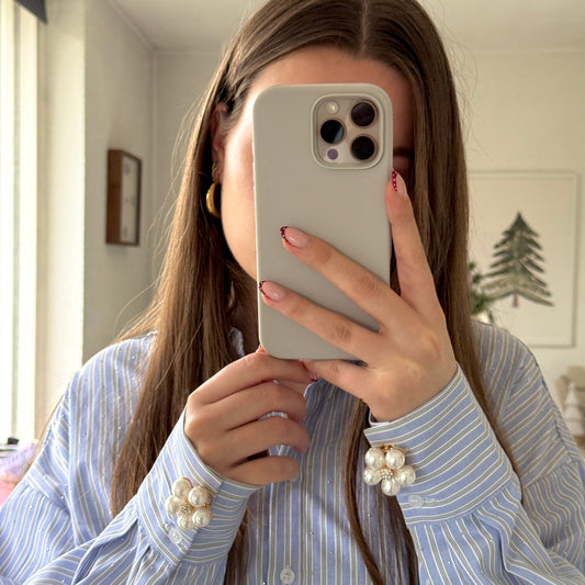 Manchetknopen Parel Bloem