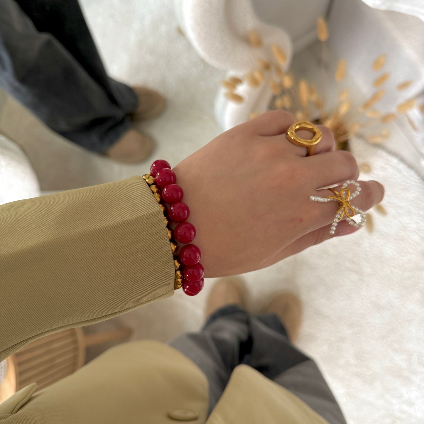 Bonnie Armband Burgundy