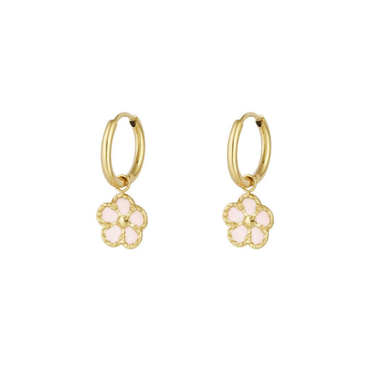 Mini Flower Oorbellen Roze