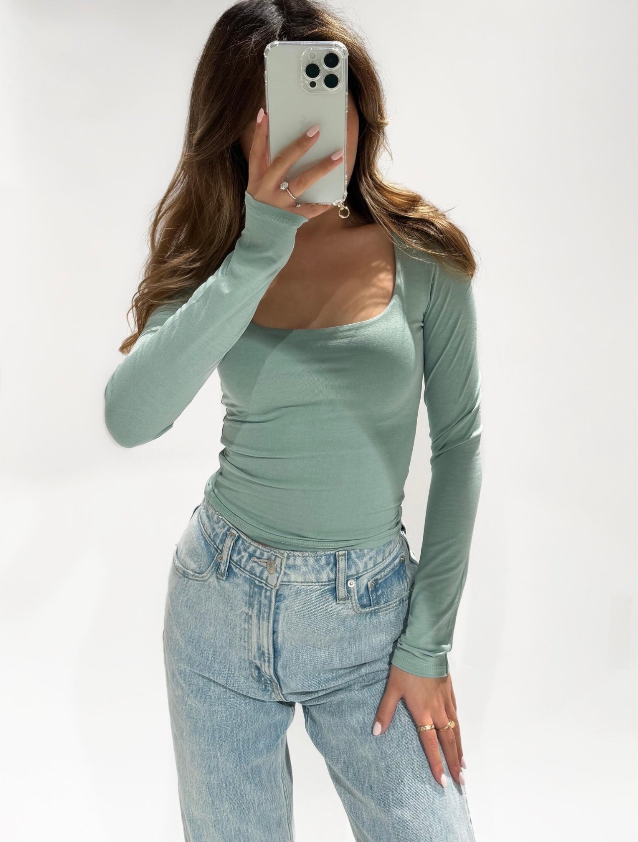 Mila Top Pastel Green