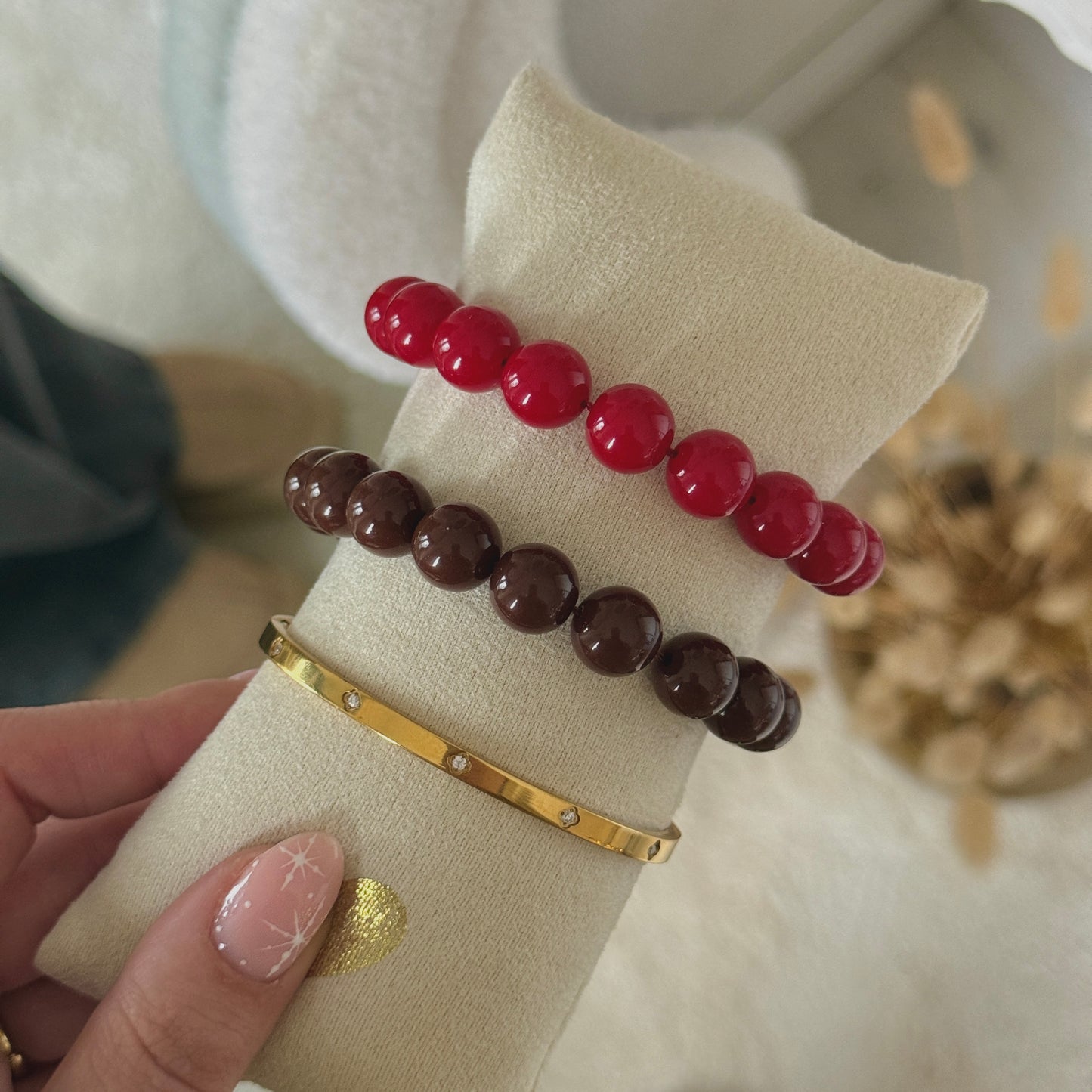 Bonnie Armband Burgundy